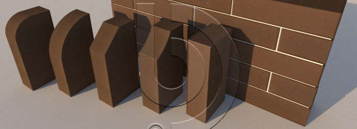 Кирпич фигурный полнотелый Lode Brunis F22 гладкий, 250*120*65 мм