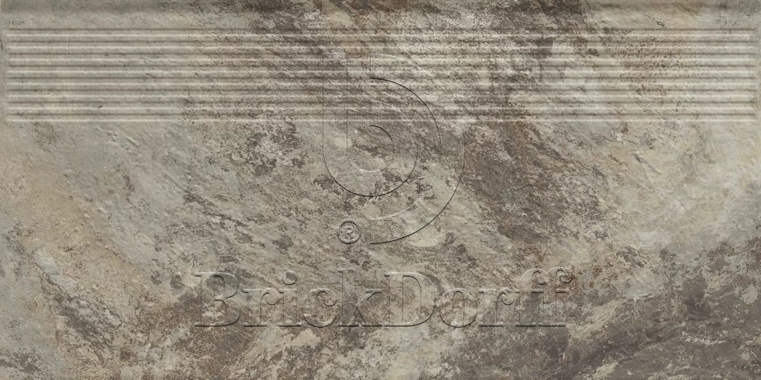 Клинкерная ступень с насечками Ardis Light 600*300*8,5 мм – для улицы, террасы, крыльца, лестницы, морозостойкая