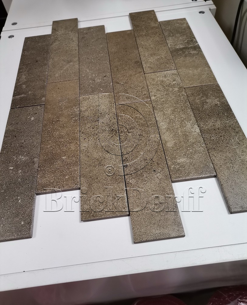 Юта-4 коричневая клинкерная фасадная плитка под кирпич 245*65*7 мм, керамин