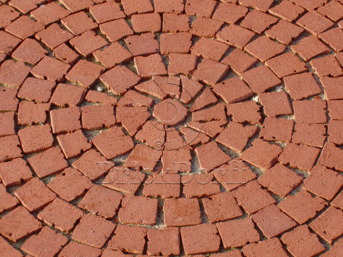 Тротуарная плитка / брусчатка Клинкерная ABC Rot-nuanciert (Рот-нуанкиерт), делится на 8 частей 180*118/60*60*52 мм