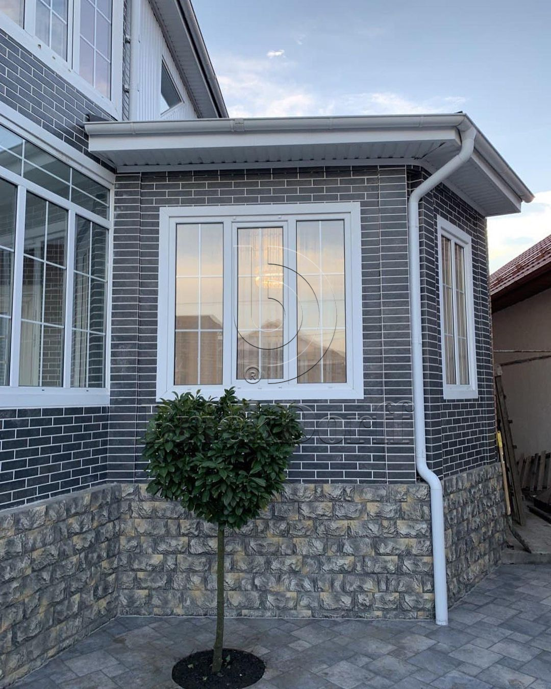 Viano Antracite 245X66х7,4 мм Клинкерная фасадная плитка под кирпич облицовочная, антрацит серый