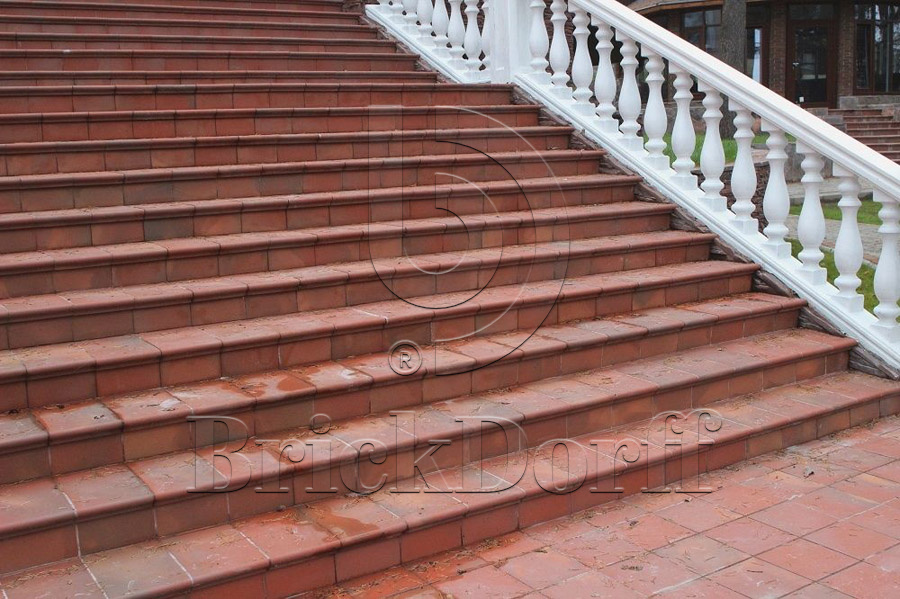 Клинкерная ступень Флорентинер противоскользящая плитка ABC Borkum 345*240*14 мм