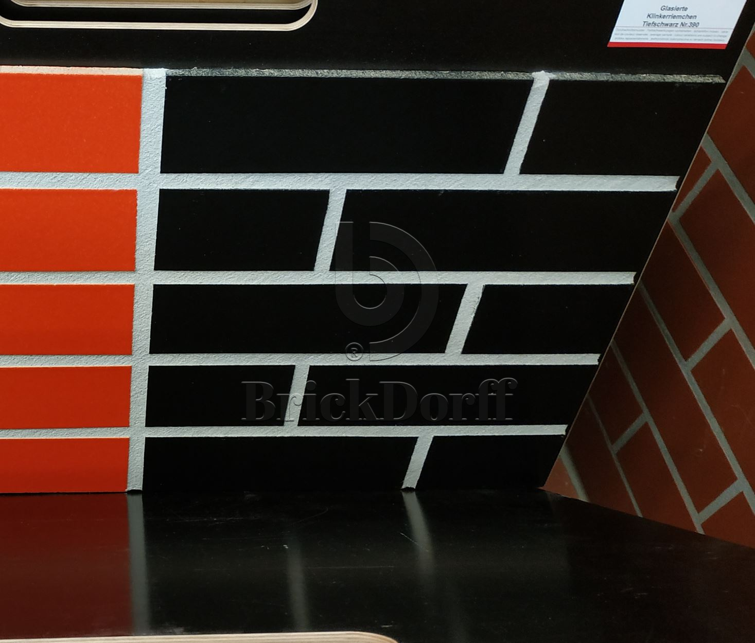 Фасадная Термопанель из пенополистирола ППС 60 мм с Клинкерной Глазурованной плиткой Tiefschwarz 390, 240*71*10 мм