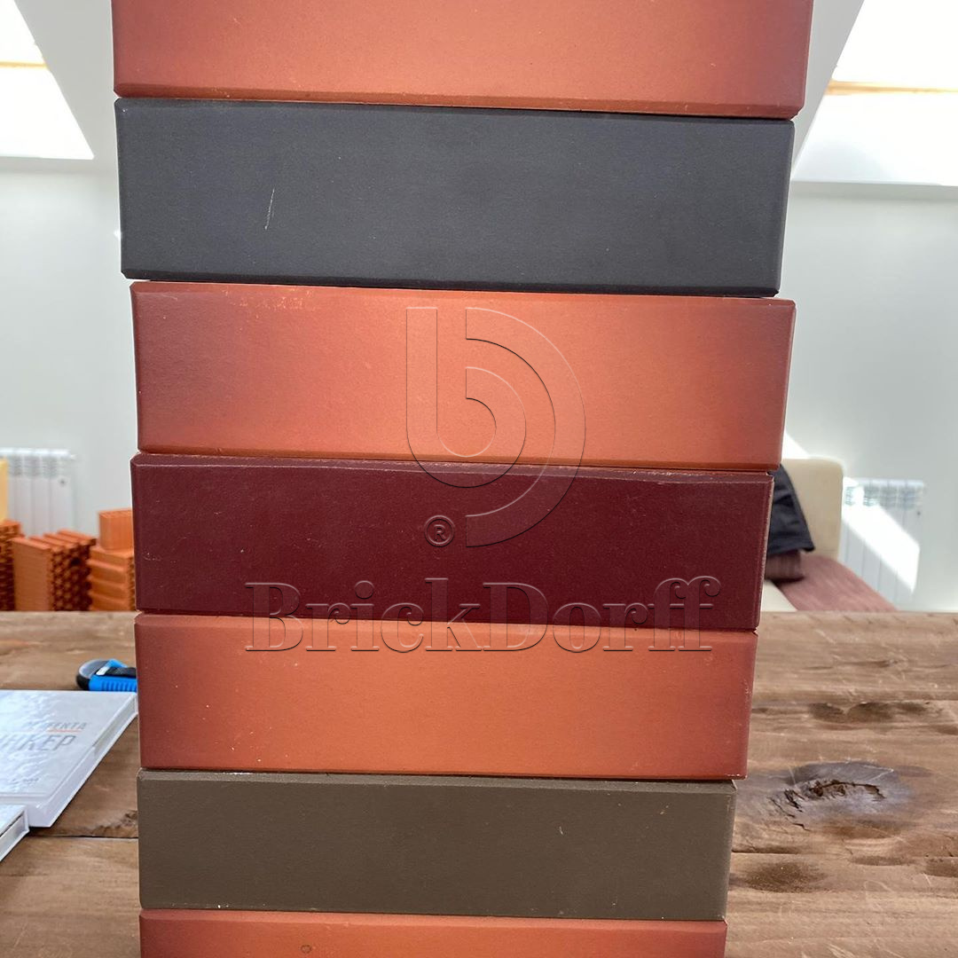 Кирпич клинкерный облицовочный красный терракотовый, Lode AQUARIUS гладкая, 250*120*65 мм