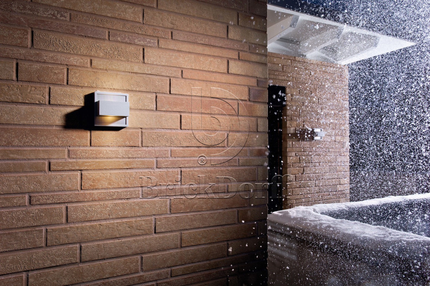 Клинкерная фасадная плитка облицовочная под кирпич Stroeher (Штроер) Zeitlos 355 sandschmelz рельефная NF14, 240*71*14 мм