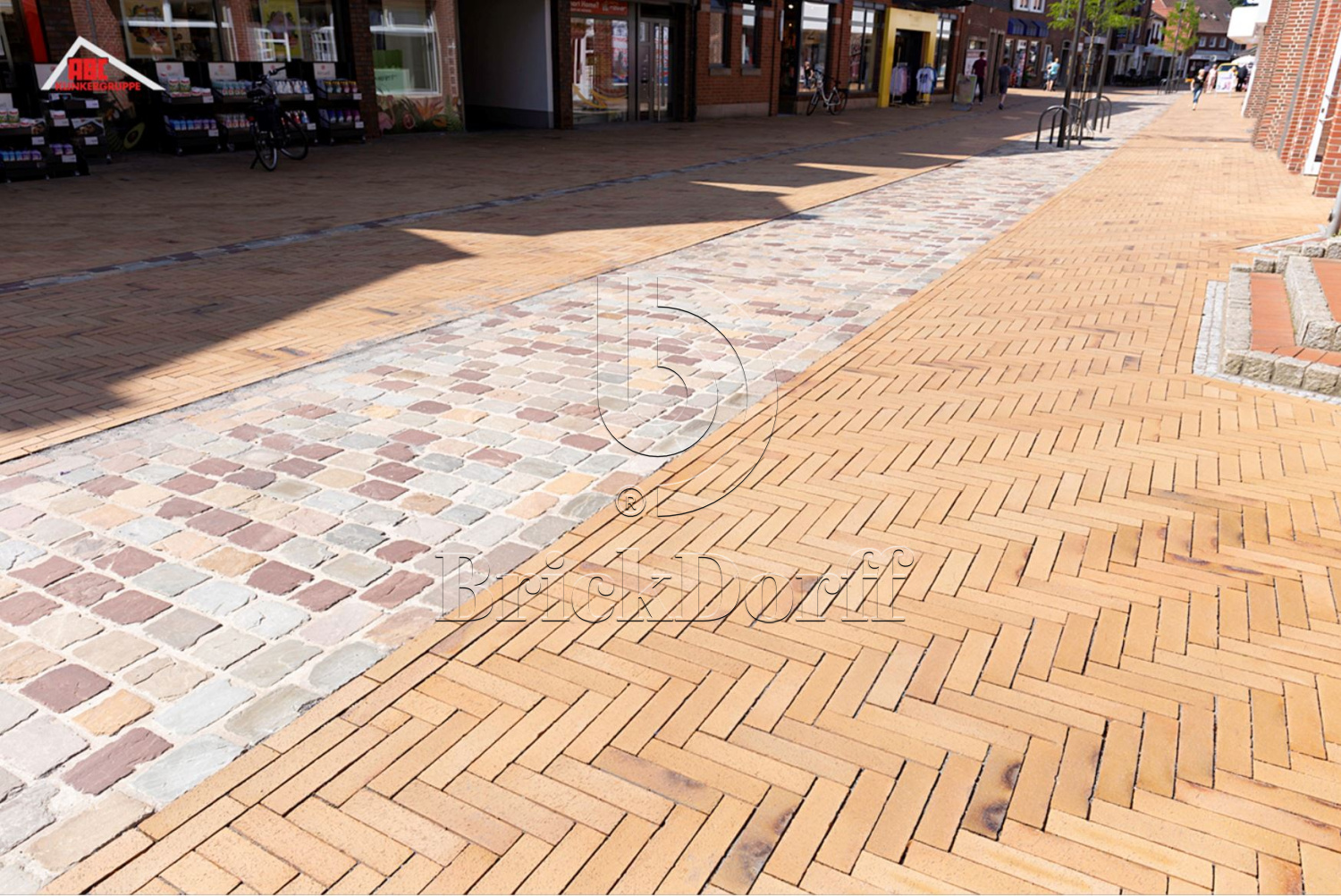 Тротуарная плитка / брусчатка Клинкерная ABC Antik gelb kohlebrand (Антик гелб кохлебранд), 200*100*52 мм