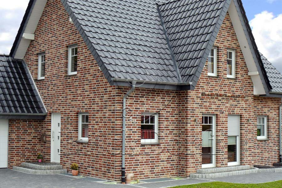 Керамическая черепица рядовая Roben FLANDERNplus черный матовая глазурь