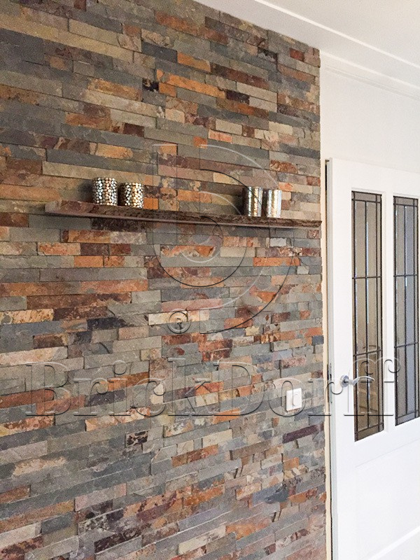 Сланец Цветной-1120 600*150*10-20 мм, натуральный камень для фасада и интерьера BD