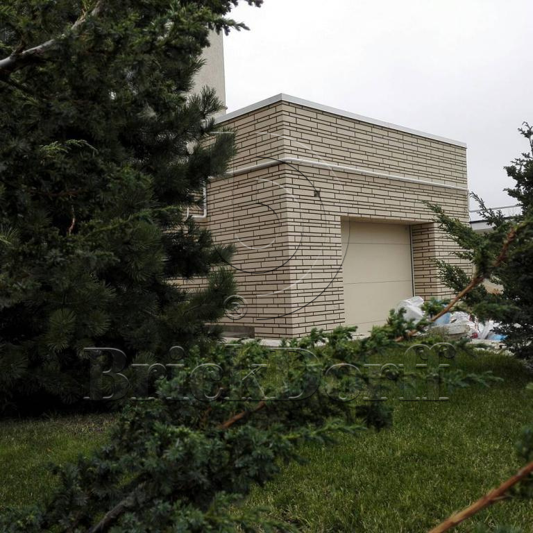 Клинкерная фасадная плитка облицовочная под кирпич Stroeher (Штроер) Zeitlos 351 kalkbrand рельефная NF14, 240*71*14 мм