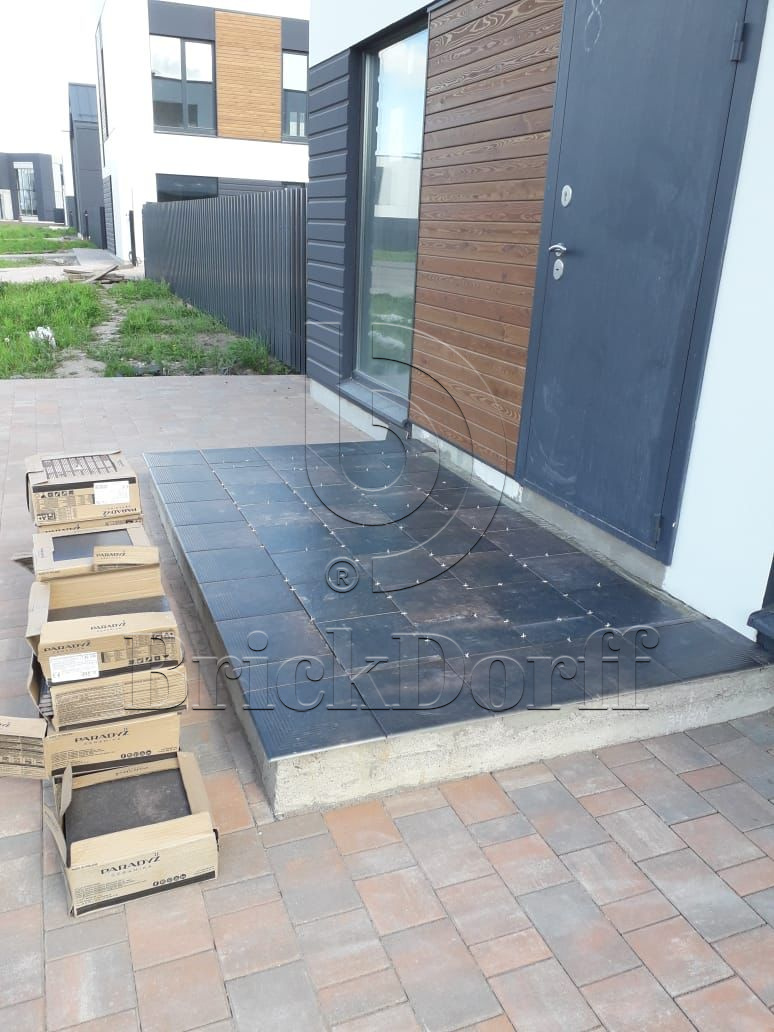 Клинкерная плитка Scandiano Brown 300x300x11 – для улицы, террасы, крыльца, лестницы, морозостойкая