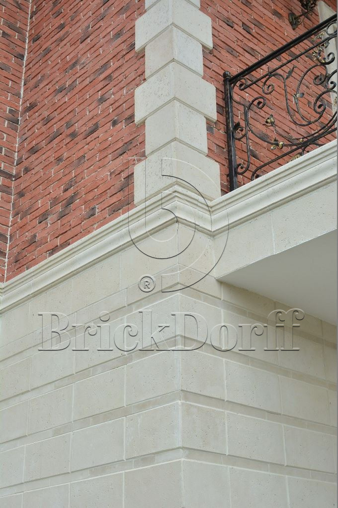 Фасадная облицовочная декоративная плитка травертин-касса 15