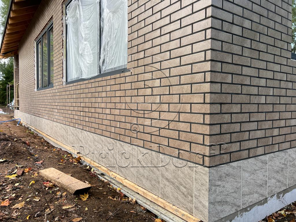 Mattone Sabbia Brown 245X66х7,4 мм Клинкерная фасадная плитка под кирпич облицовочная, коричневая