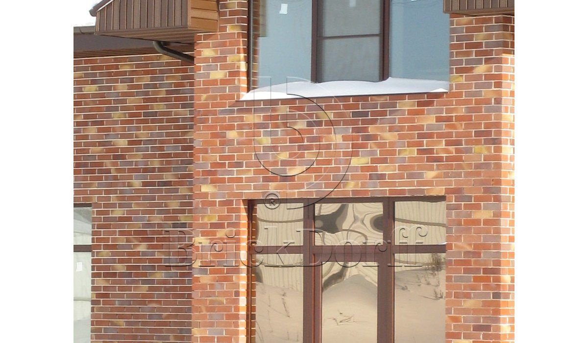 Кирпич облицовочный Клинкерный ABC 9105 Norddeich rot-blausand-farben-bunt genarbt-besandet NF 240*115*71 мм