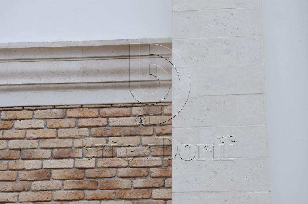 Фасадная облицовочная декоративная плитка травертин-касса 15