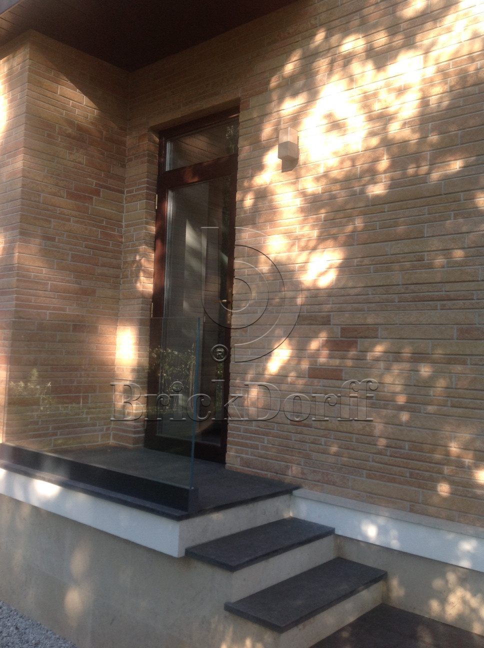 Клинкерная фасадная плитка облицовочная под кирпич Stroeher (Штроер) Zeitlos 355 sandschmelz рельефная NF14, 240*71*14 мм