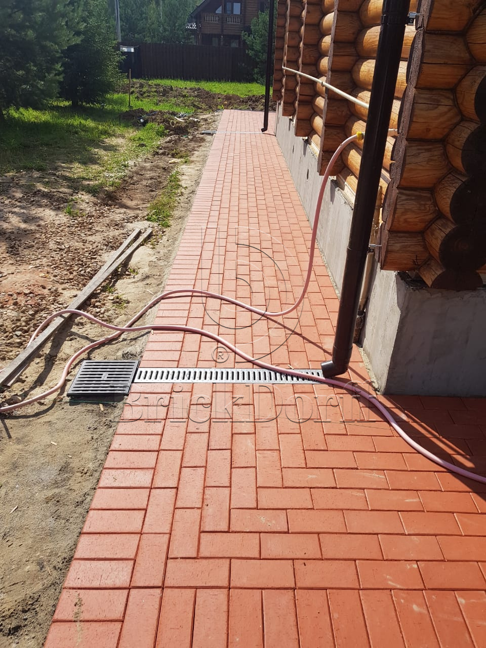 Тротуарная плитка / брусчатка Клинкерная ЛСР (RAUF Design) красный "Лондон" 200*100*50 мм