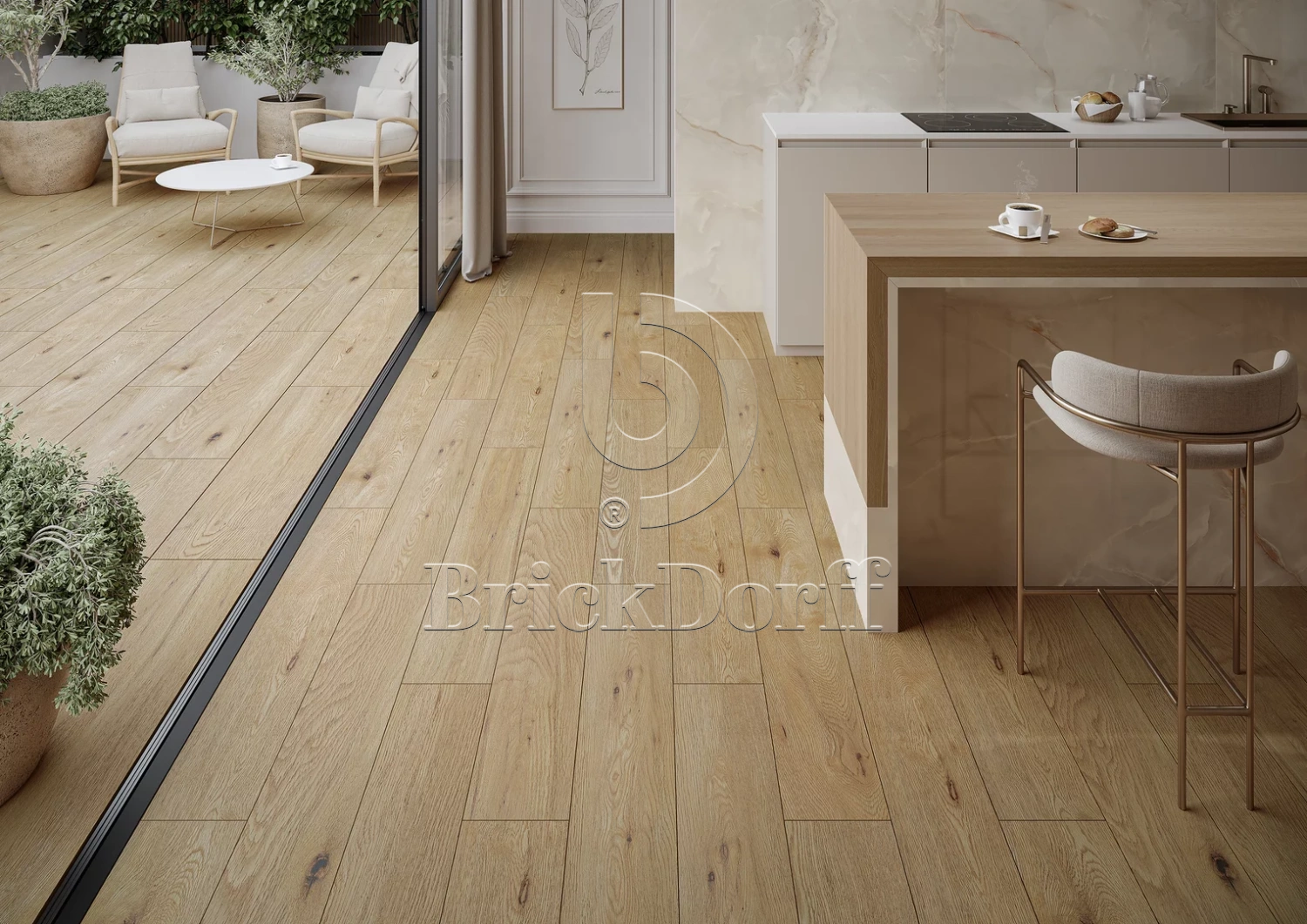 Trueland Gold Gres 295*1195*20 мм тротуарная плитка уличная, противоскользящая, керамогранитная Paradyz