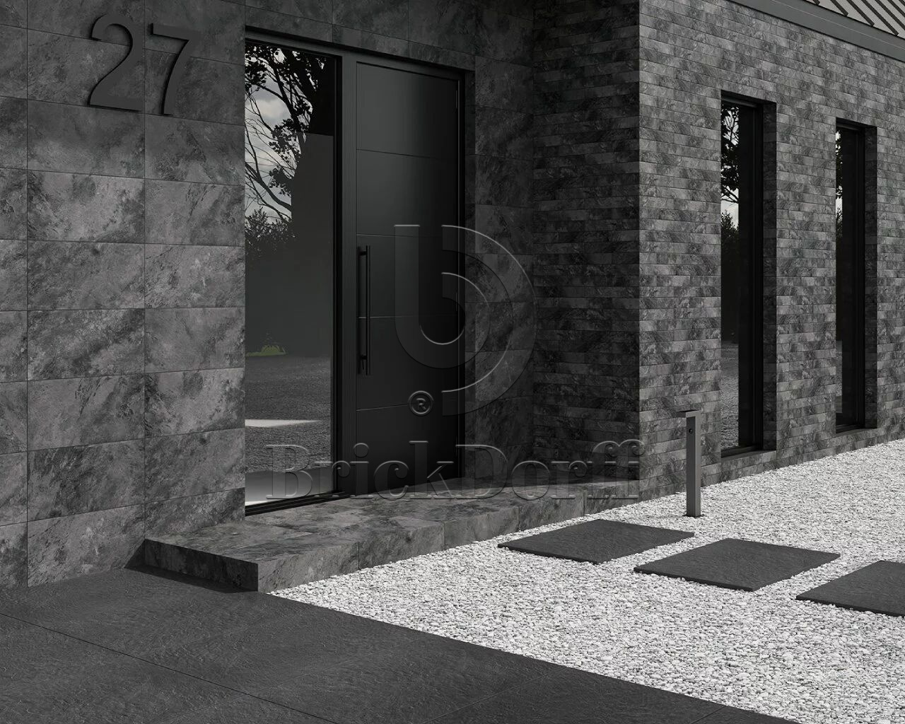 Клинкерная плитка Ardis Dark 600x300x8,5 мм – для улицы, террасы, крыльца, лестницы, морозостойкая