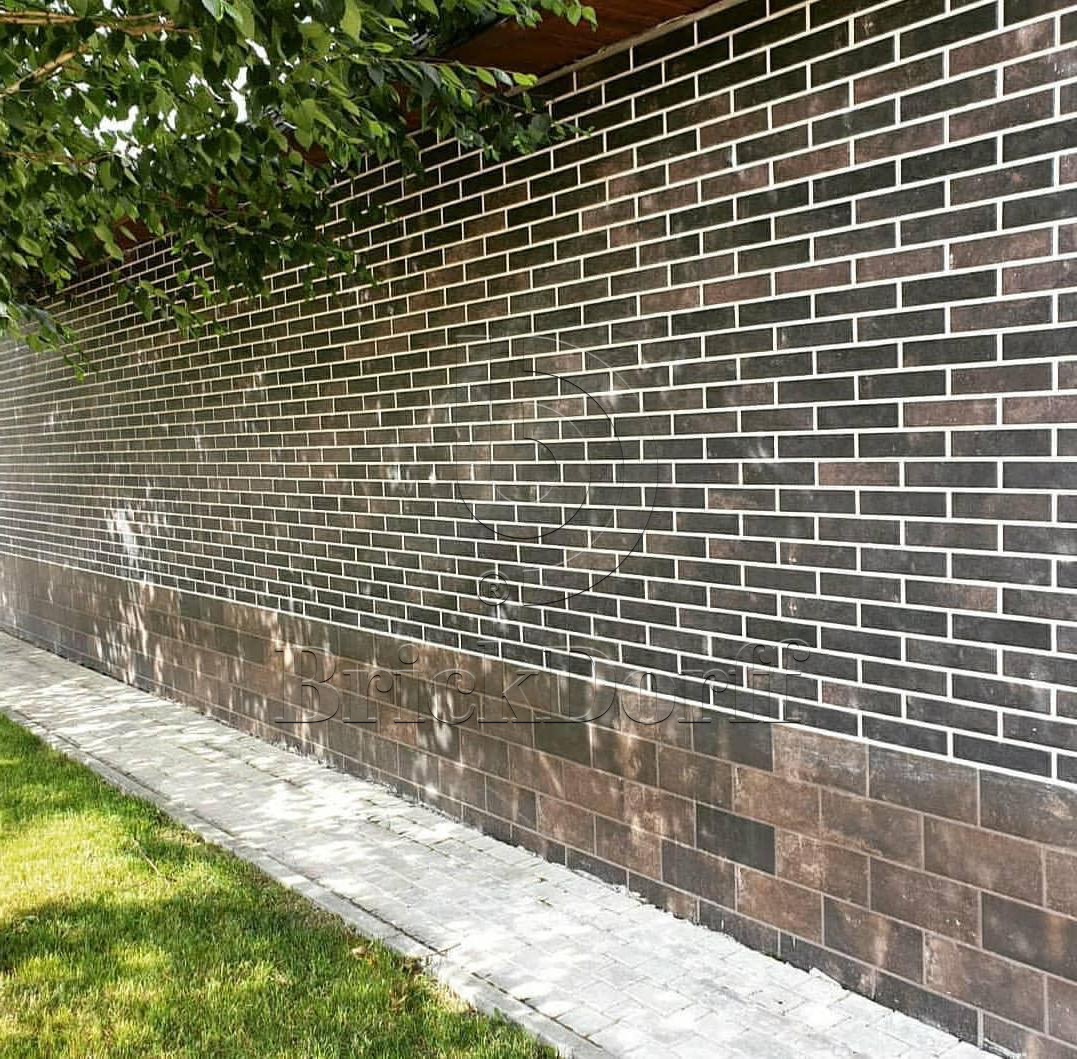 SCANDIANO BROWN 245X66х7,4 мм Клинкерная фасадная плитка под кирпич облицовочная коричневая