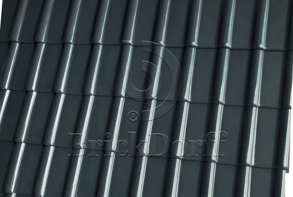 Керамическая черепица рядовая Roben Piemont титан серый глазурь