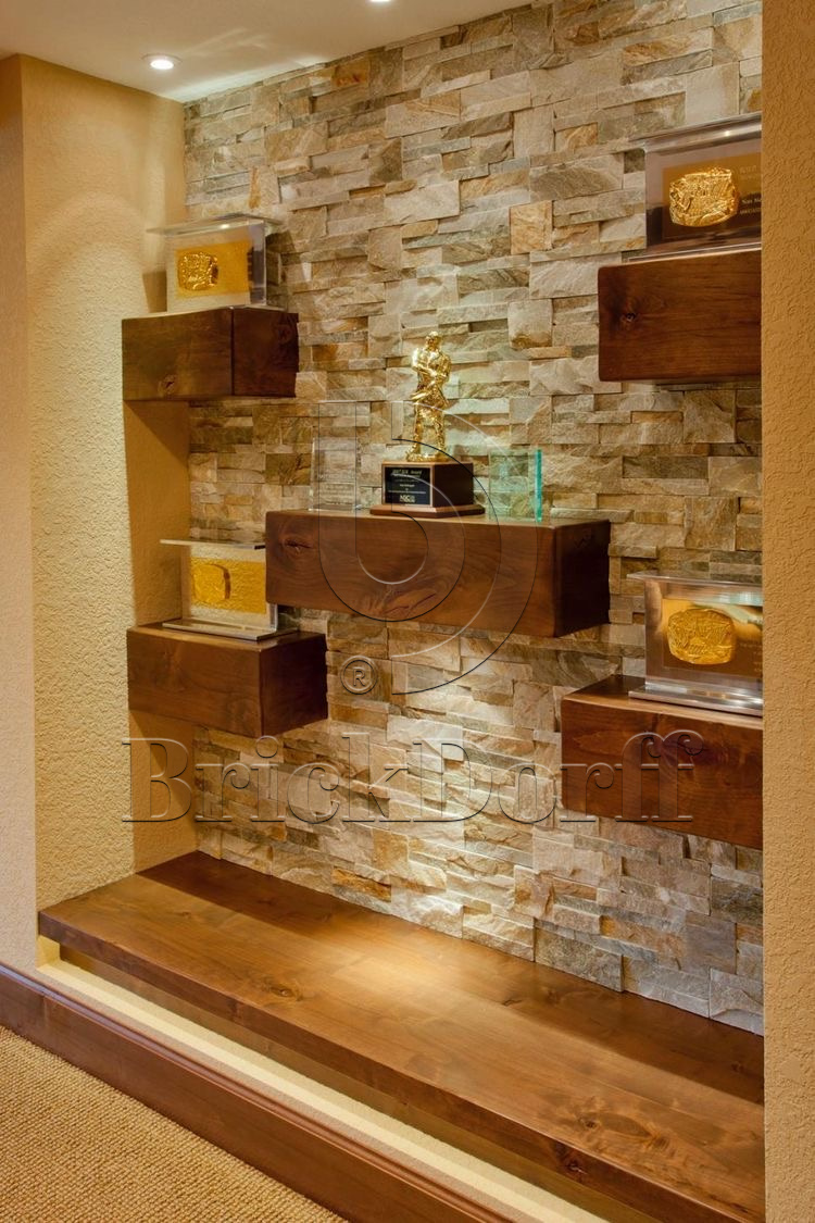 Сланец Бежевый 350*180*10\12 мм, натуральный камень для фасада и интерьера BD