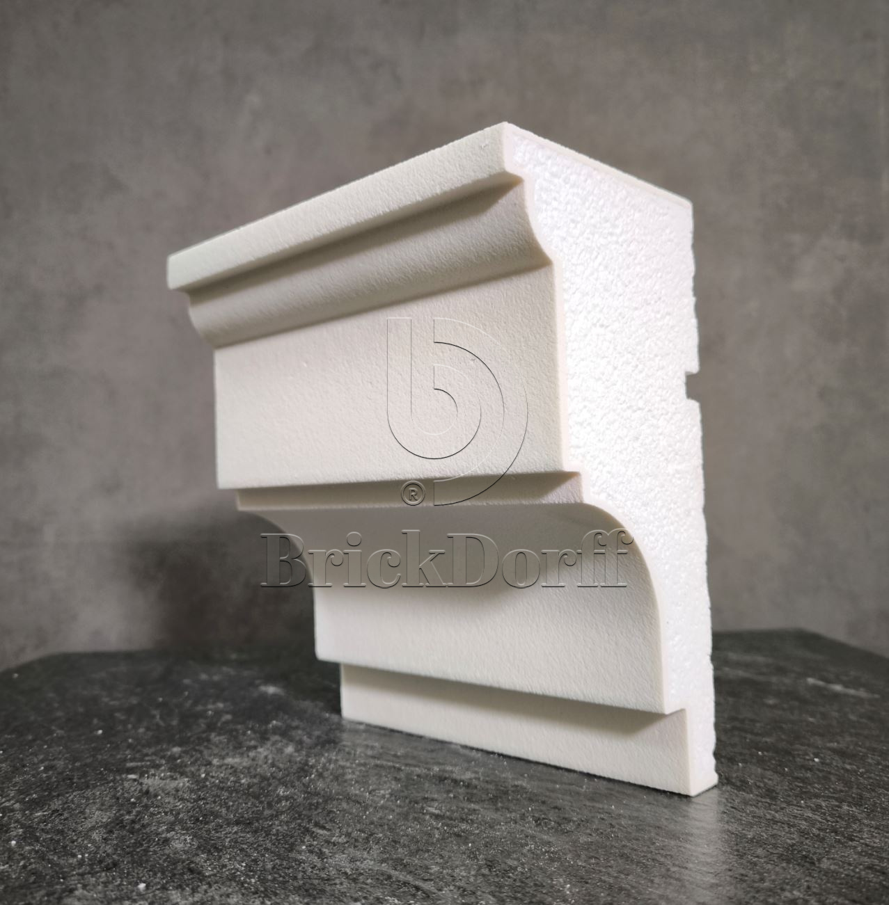 КАРНИЗ для Фасада и Интерьера - лепнина, декор из пенополистирола КВ-220/4 (КС-107) 220*110*2000 мм