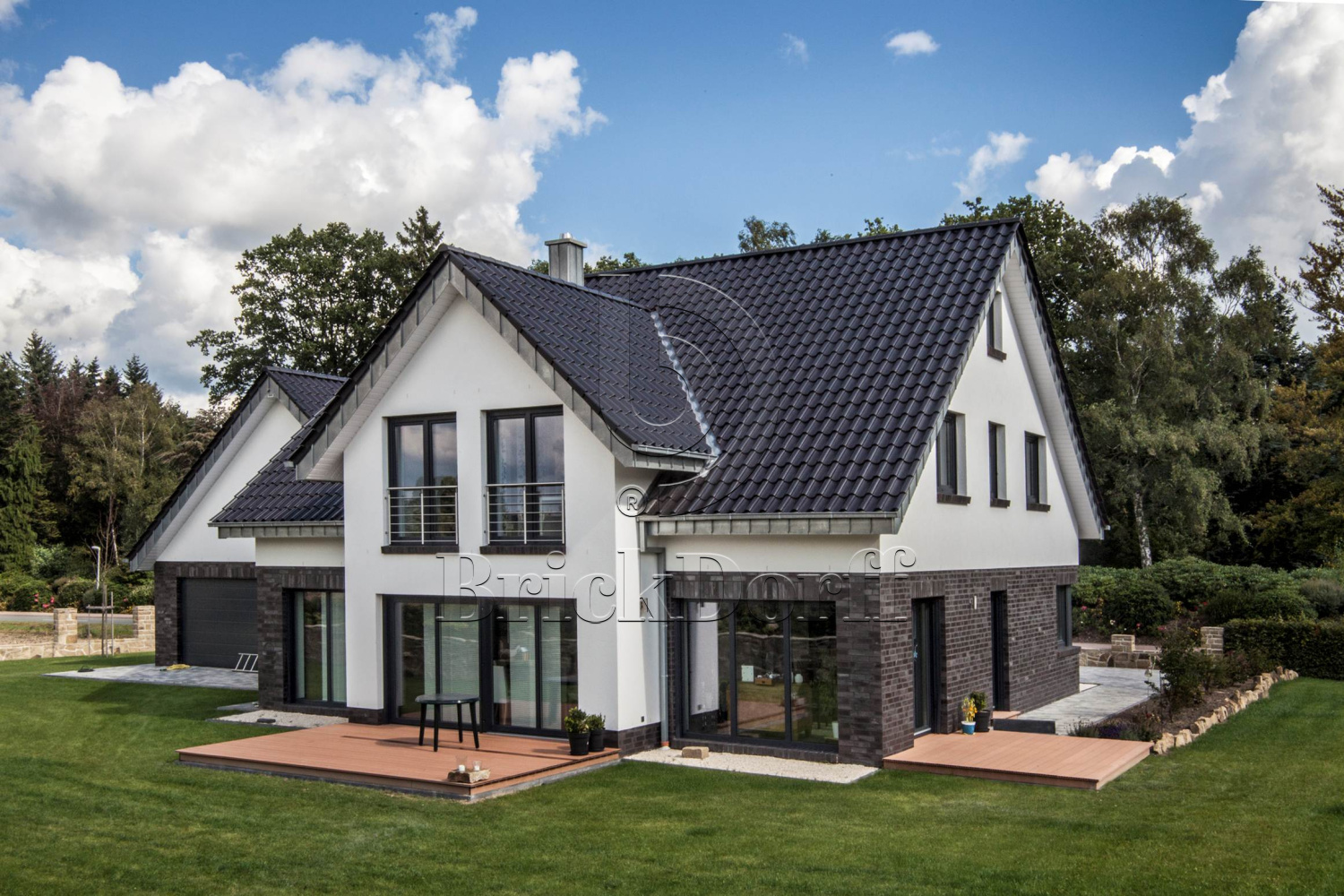 Кирпич облицовочный Клинкерный ABC 954 Hamburg schwarz-blau-bunt glatt 55NF 240*71*55 мм