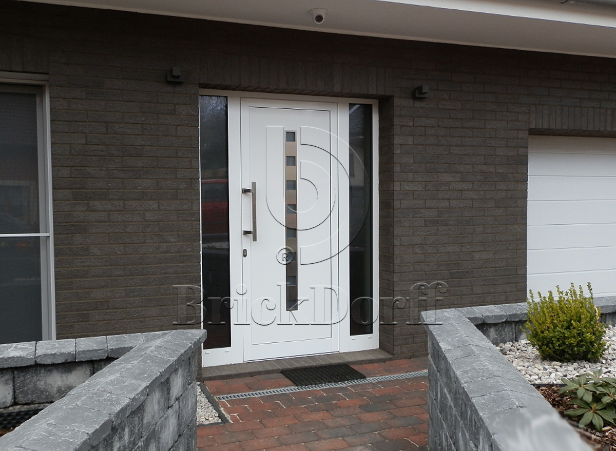 Клинкерная фасадная плитка облицовочная под кирпич Stroeher (Штроер) Keraprotect 430 den haag рельефная NF11, 240*71*11 мм