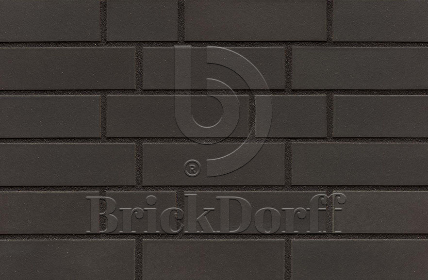 Dresden Noir smooth, NF 240*71*10 мм, антарцит клинкерная фасадная плитка облицовочная под кирпич ABCklinker