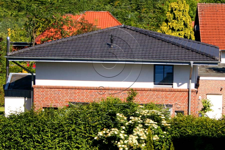 Керамическая черепица рядовая Roben Rheinland антрацит ангоб