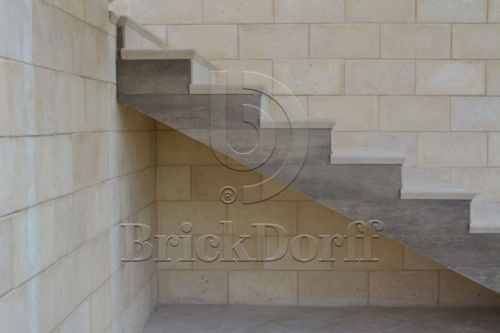 Фасадная облицовочная декоративная плитка травертин-касса 15