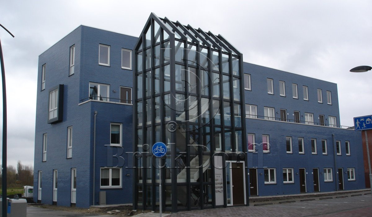 Dunkelblau 350 синяя, 240*71*10 мм, Глазурованная клинкерная фасадная плитка под кирпич ABC