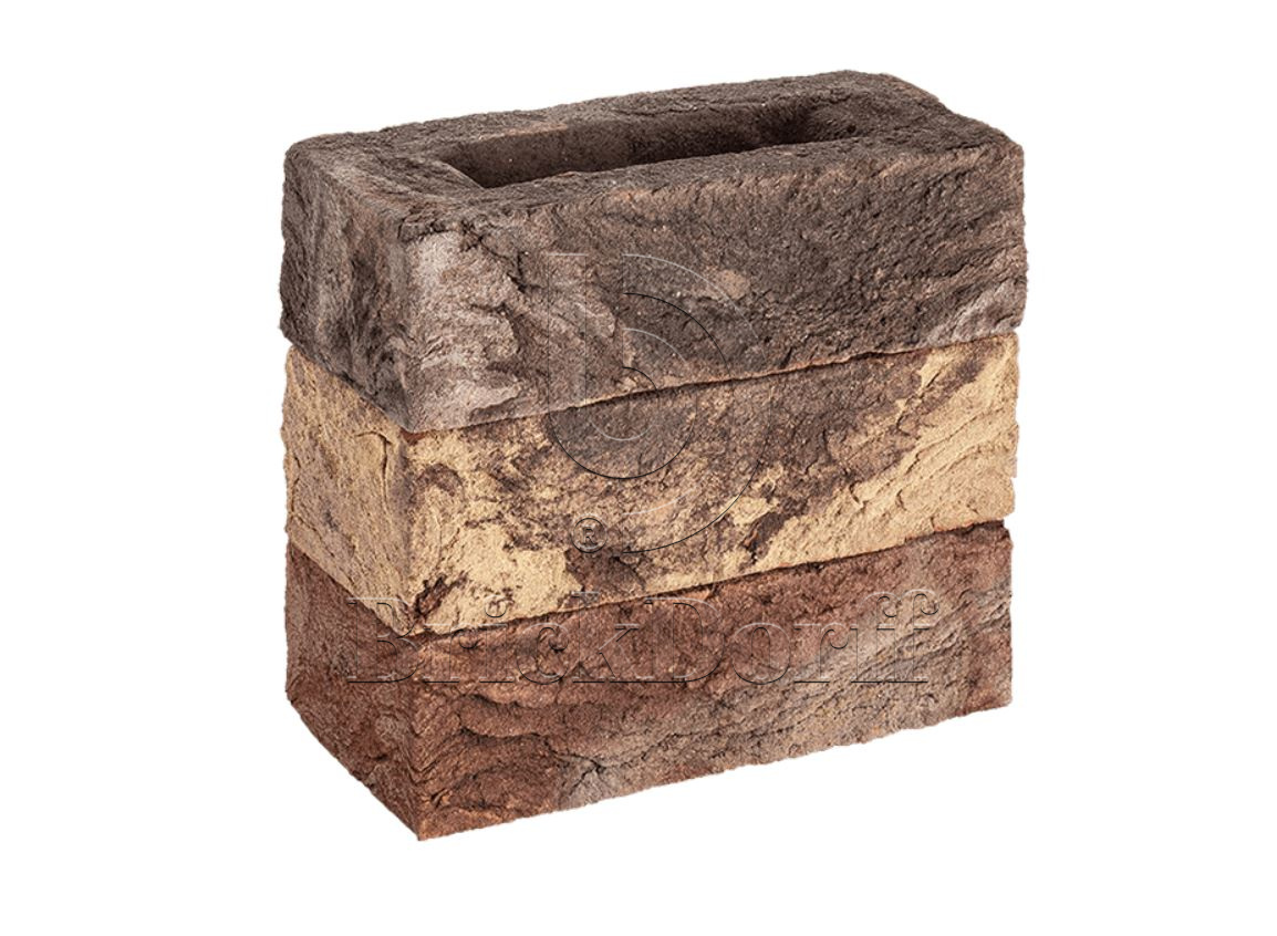 Донские Зори Константиново узорный w048 215*102*65 мм, Кирпич ручной формовки полнотелый, облицовочный