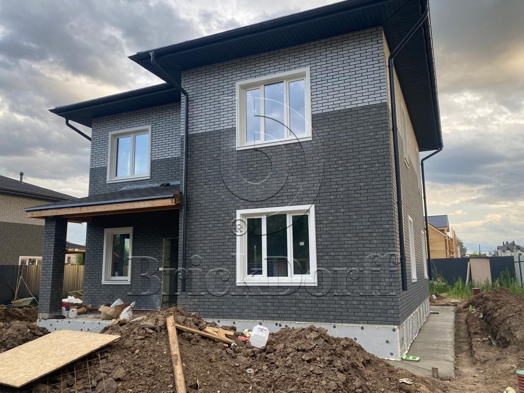 Cemento gray фасадная термопанель из пенополистирола ППС 100 мм с клинкерной плиткой