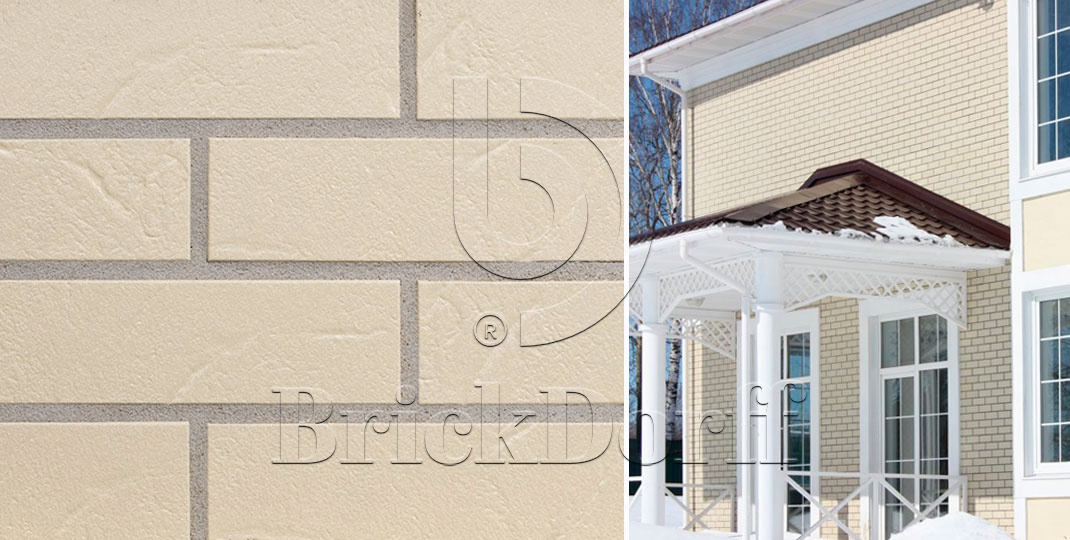 Ласточкин хвост Клинкерная фасадная плитка облицовочная ABC Biege 240*71*14 мм