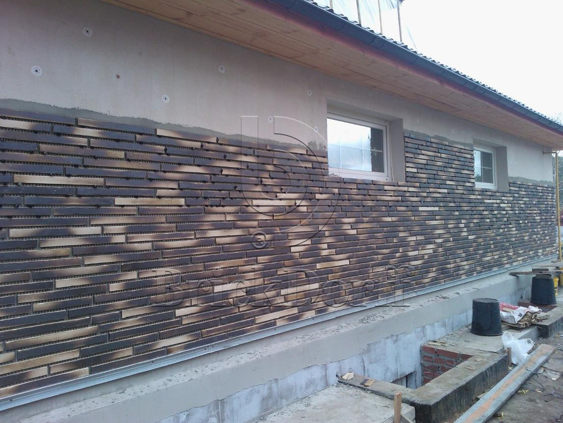 RIEGEL 50 451-gold-braun, 490*40*14мм Stroeher Клинкерная фасадная плитка под кирпич ригельная Langformat