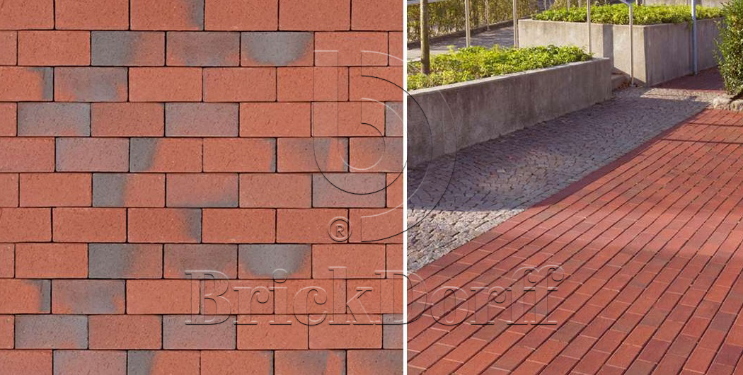 Тротуарная плитка / брусчатка Клинкерная ABC Recker-bunt (Реккер-бунт), 200*100*52 мм