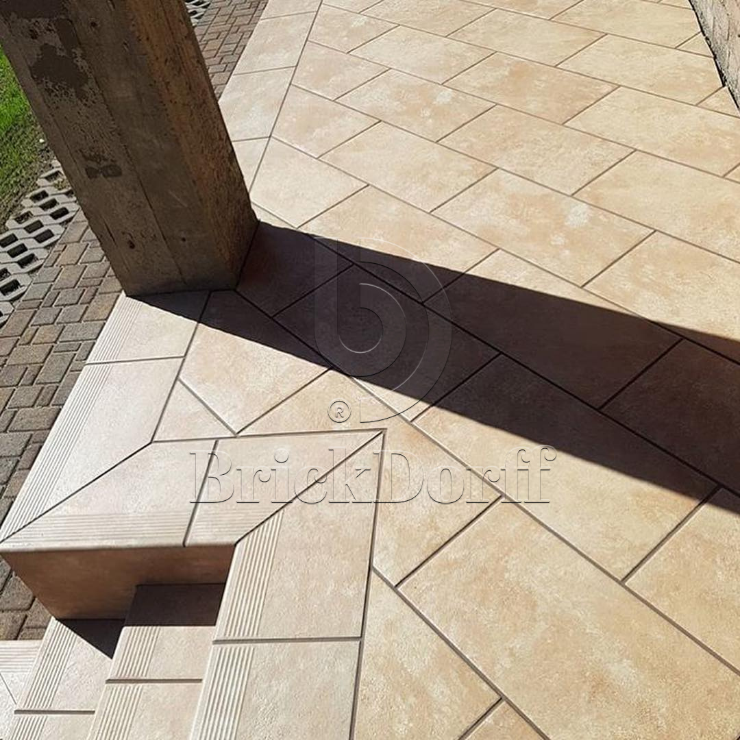 Клинкерная плитка Ilario Beige 300x300x11 – для улицы, террасы, крыльца, лестницы, морозостойкая