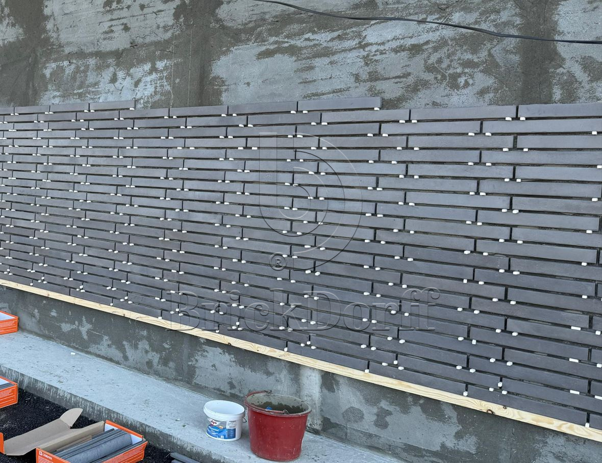 Фасадная ригельная плитка под клинкер Life Brick Лонг 203, 430*52*15 мм