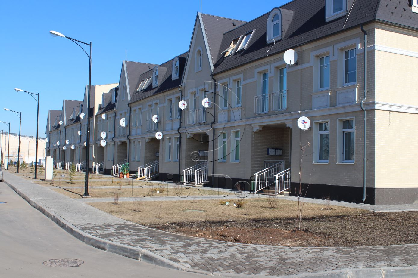 Objekta Beige glatt, 240*71*10 мм, Клинкерная фасадная плитка облицовочная под кирпич ABCklinker