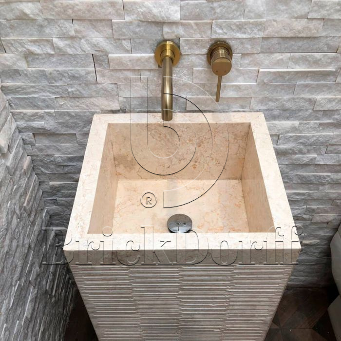 Кварцит Белый 600*150*10-20 мм, натуральный камень для интерьера BD