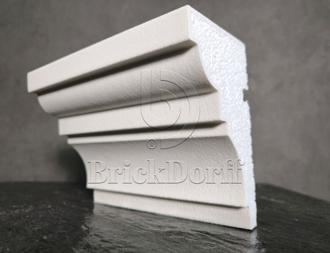 КАРНИЗ для Фасада и Интерьера - лепнина, декор из пенополистирола КВ-150/2 (КС-114) 150*90*2000 мм