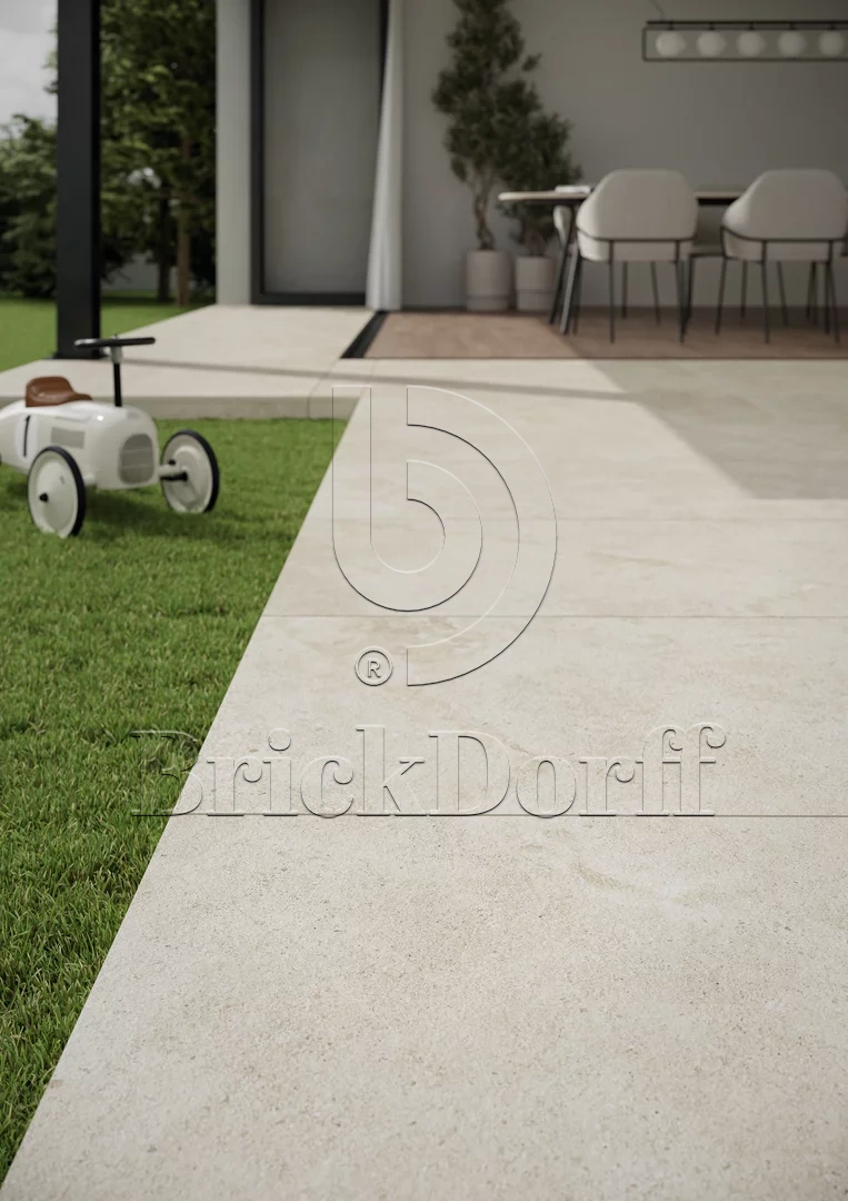 Authority Beige Gres 595*1195*20 мм тротуарная плитка уличная, противоскользящая, керамогранитная Paradyz