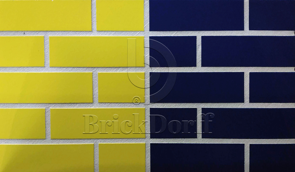 Gelb 310 желтая, 240*71*10 мм, Глазурованная клинкерная фасадная плитка под кирпич ABC