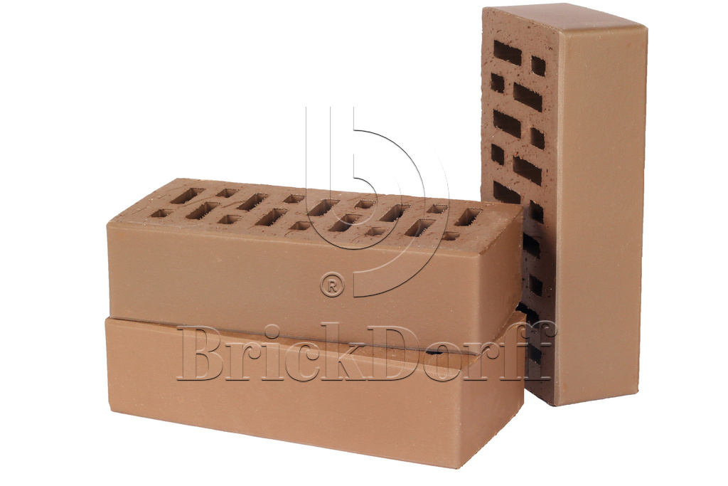 Lode RUDIS гладкий, 250*120*65 мм, Печной Кирпич керамический пустотелый, светло-коричневый