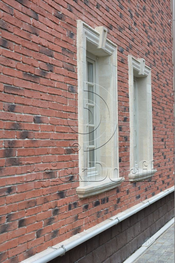 Фасадная облицовочная декоративная плитка травертин-касса 15