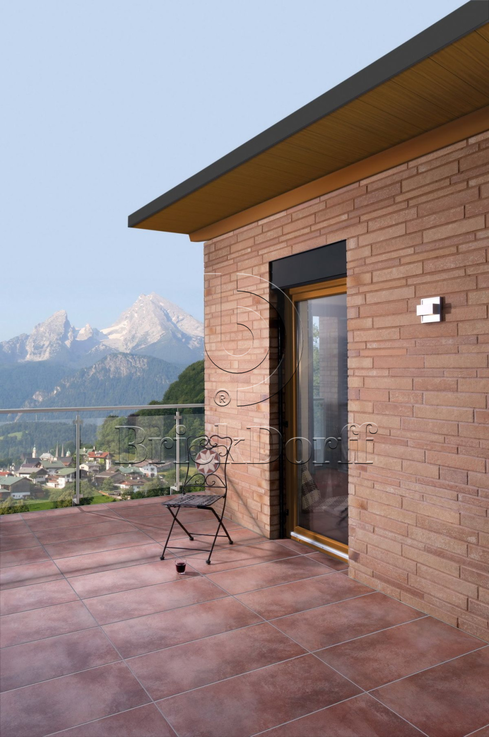 Клинкерная фасадная плитка облицовочная под кирпич Stroeher (Штроер) Zeitlos 355 sandschmelz рельефная NF14, 240*71*14 мм