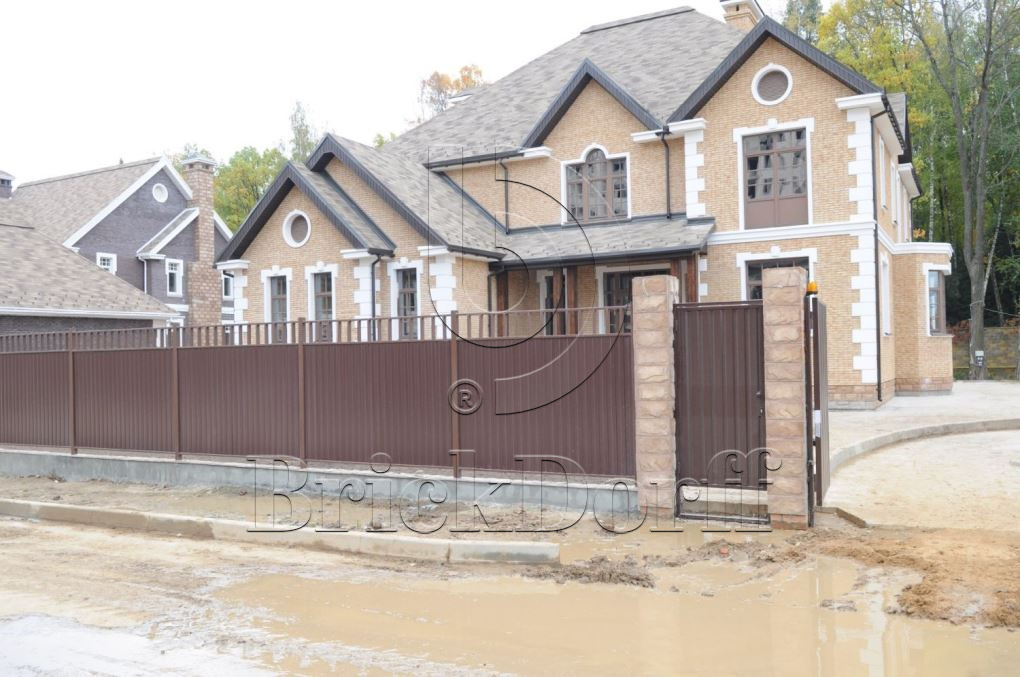 Фасадная облицовочная декоративная плитка травертин-касса 15