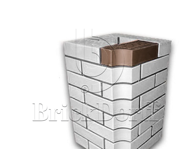 Lode BRUNIS F13 гладкий, 250*120*65 мм, Кирпич фигурный пустотелый, коричневый