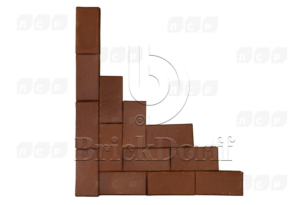 Тротуарная плитка / брусчатка Клинкерная ЛСР Бонн 200*100*50 мм